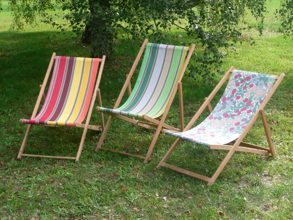 Toile De Remplacement Pour Chaise De Jardin - Rouge - Dimensions 47x38 Cm Et 16x52 Cm - Avec Bâton En Bois - Housse Siège Universelle