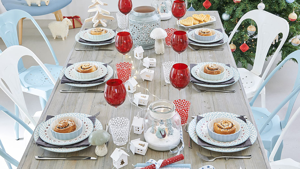 Decoration de table de noel 2017 maison du monde