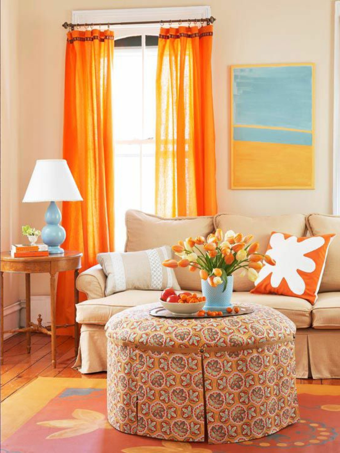 Decoration salon avec rideaux