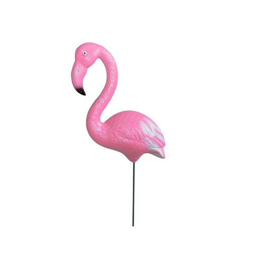 Decoration jardin flamant rose