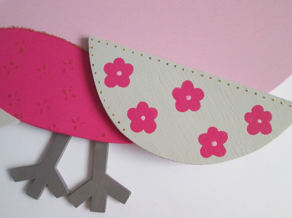 Decoration murale fushia