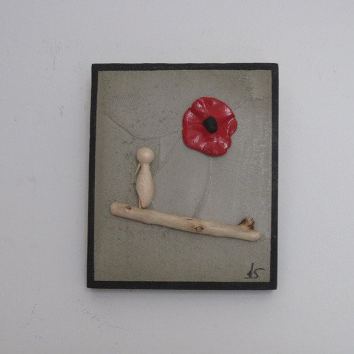 Decoration murale coquelicot