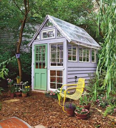 Decoration autour abris de jardin