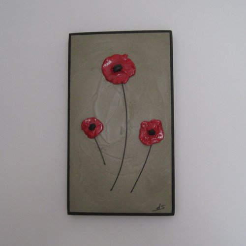 Décoration murale coquelicot