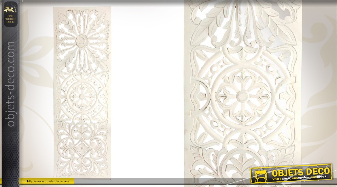 Decoration murale bois blanchi