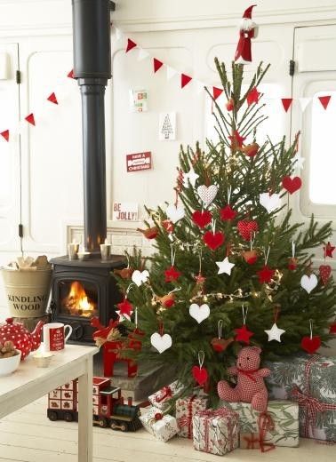 Decoration interieur noel rouge et blanc