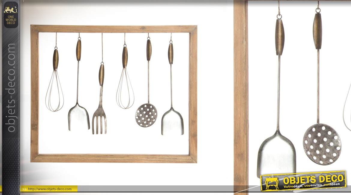 Decoration murale cuisine bois
