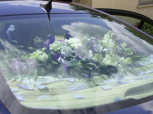 Decoration intérieur voiture mariage