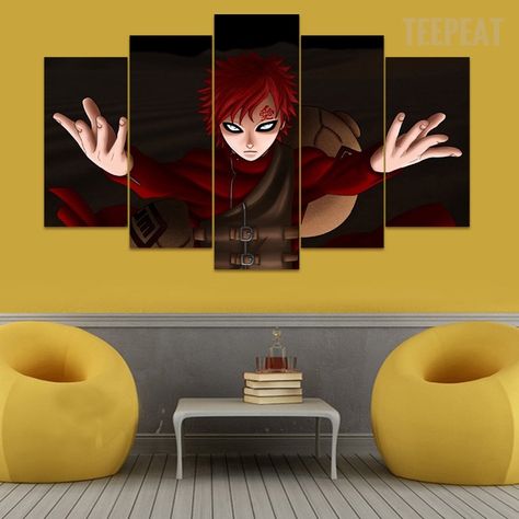 Decoration murale en 5 piece naruto