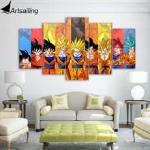 Décoration murale en 5 pièces dragon ball shenron mosaïque