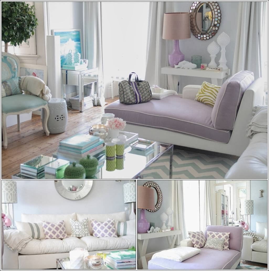 Décoration salon pastel