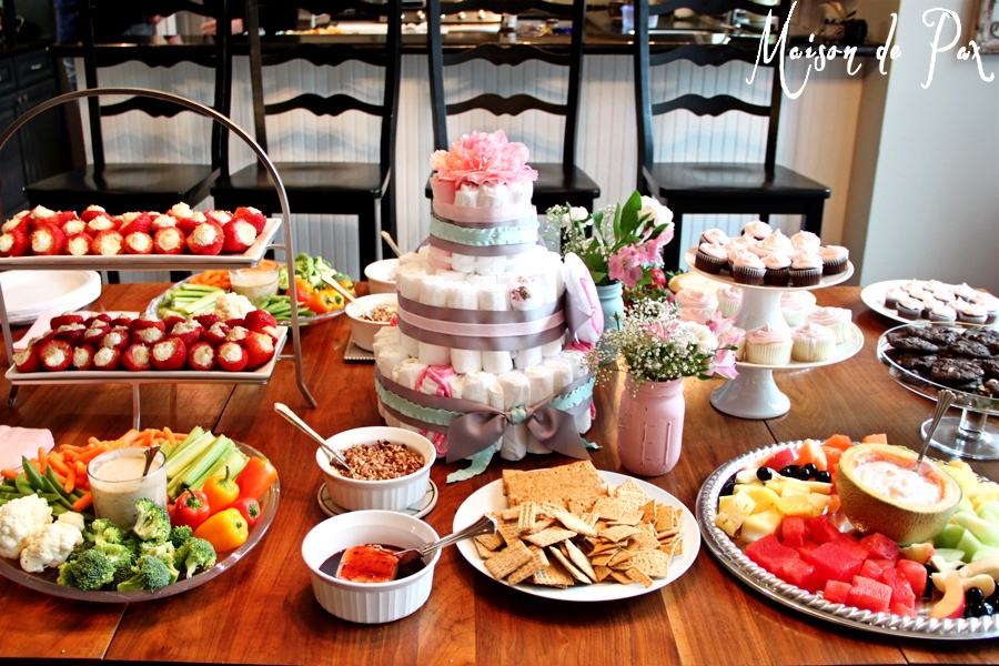Decoration baby shower maison