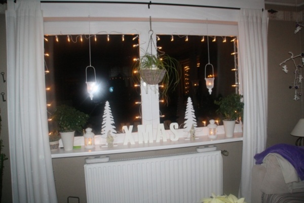 Decoration de noel fenetre interieur