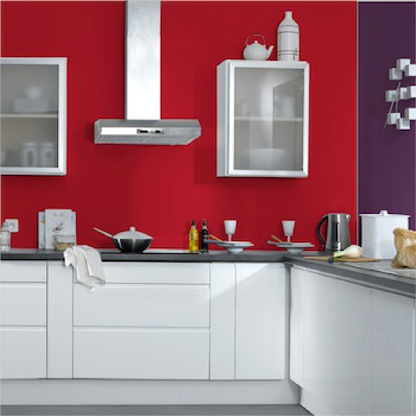Decoration murale pour cuisine rouge