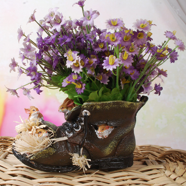 Decoration chaussures jardin