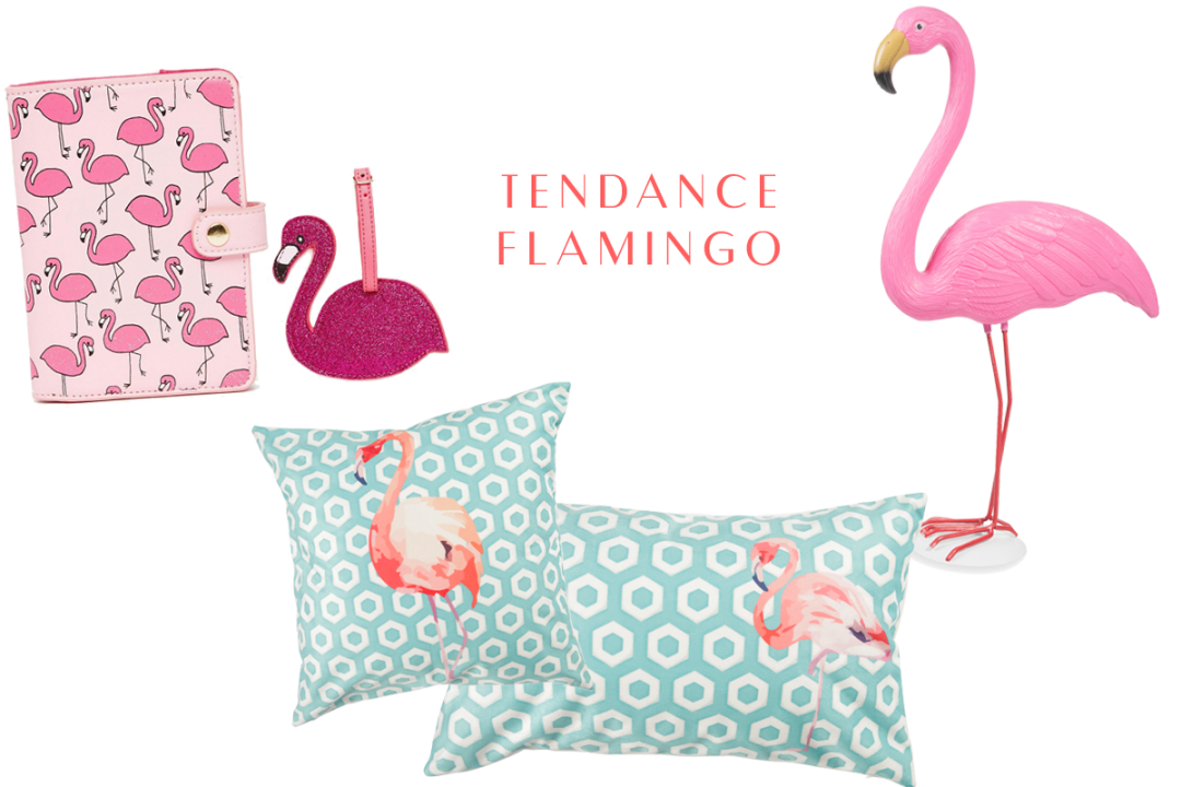 Décoration salon flamant rose