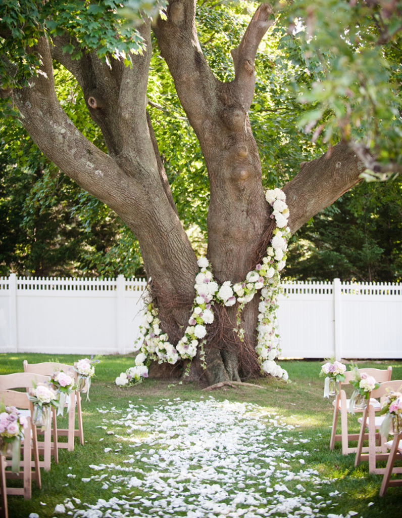 Decoration mariage exterieur jardin