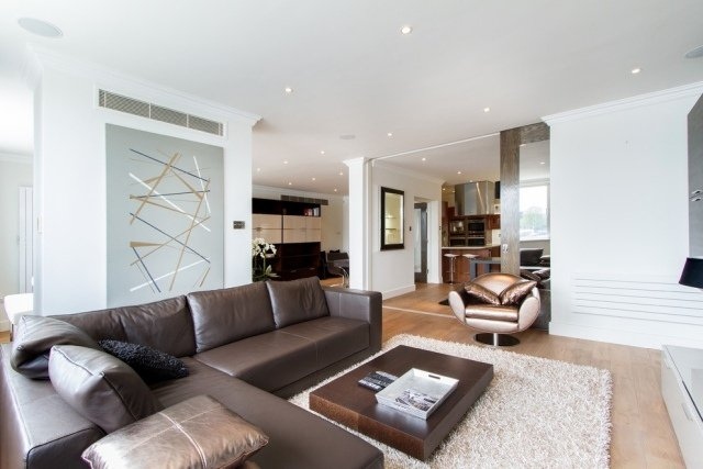 Decoration salon marron