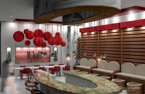 Nail salon decoration design