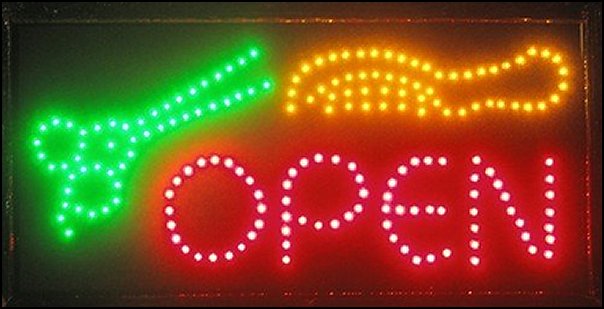 Neon decoration salon
