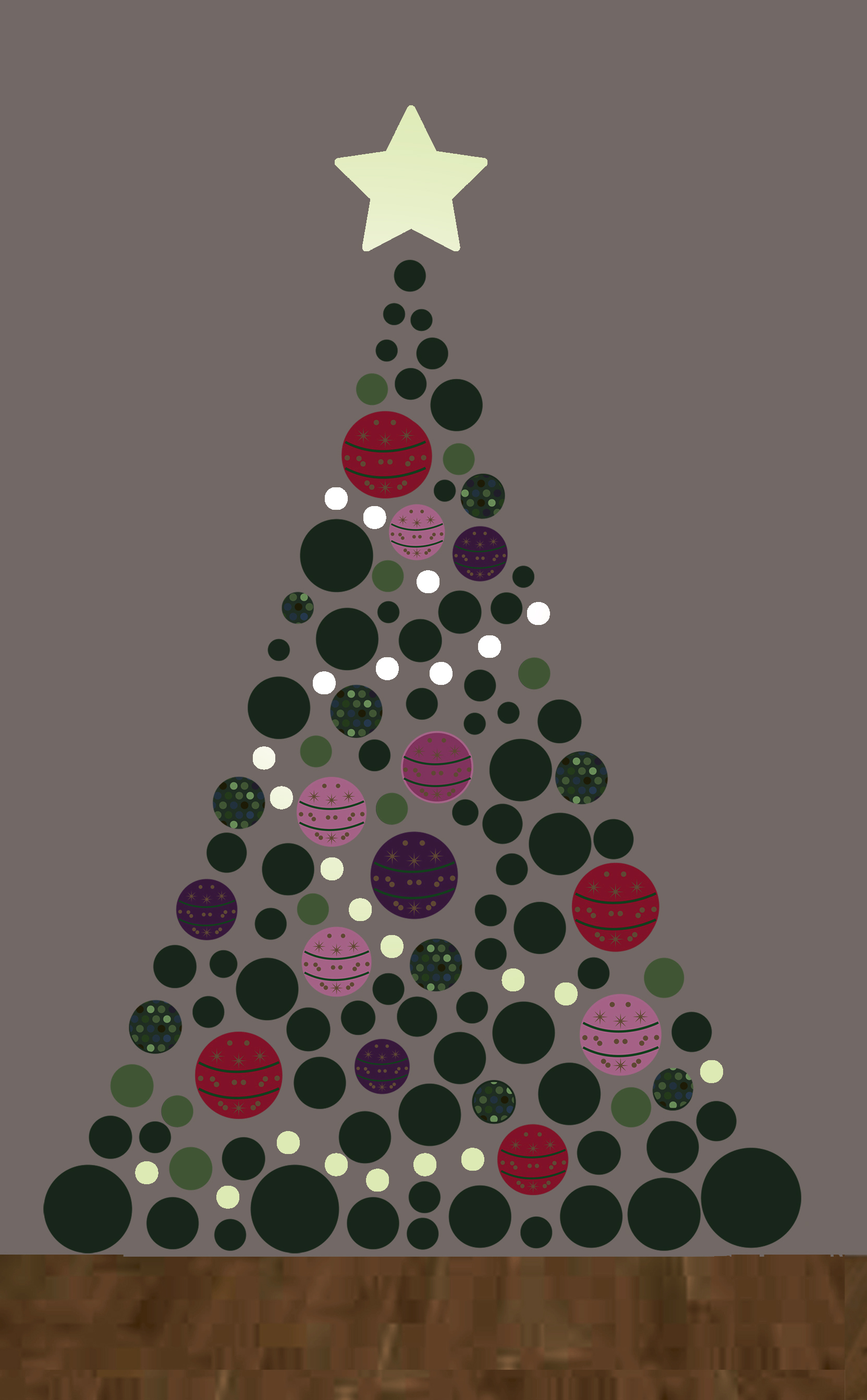 Décoration murale sapin de noel