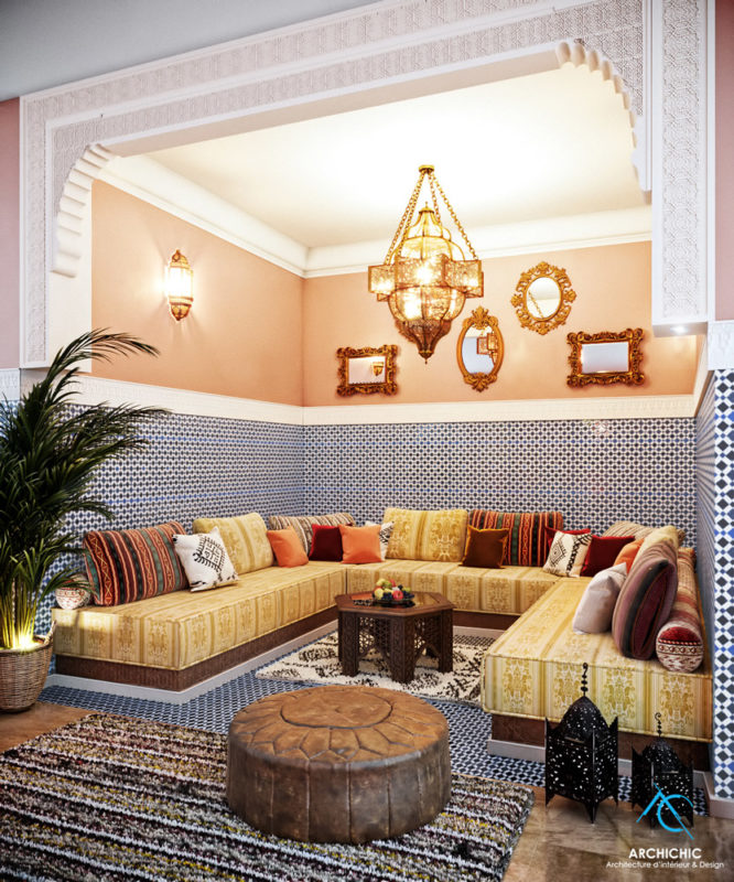 Decoration salon marocain beldi