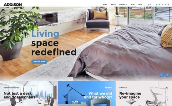 Addison - interior design & decoration wordpress theme free download