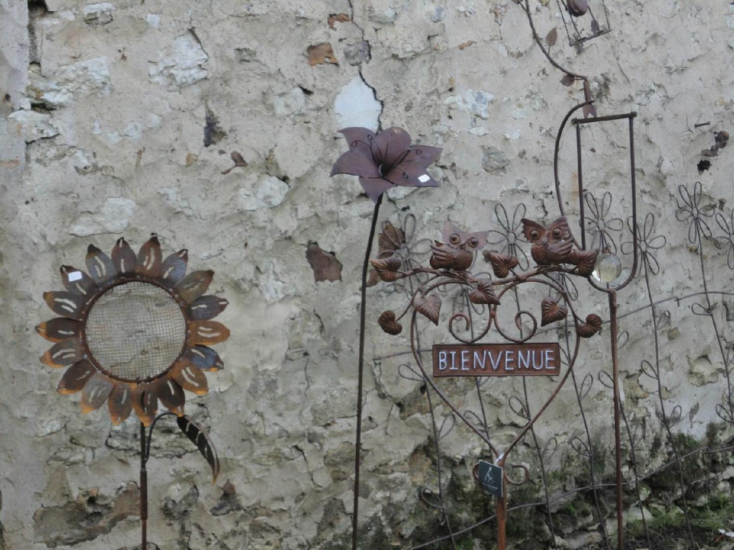 Decoration jardin en fer rouillé