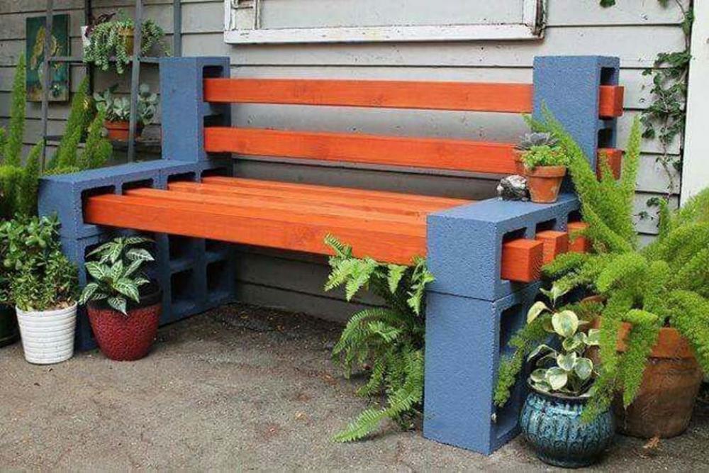 Décoration jardin banc