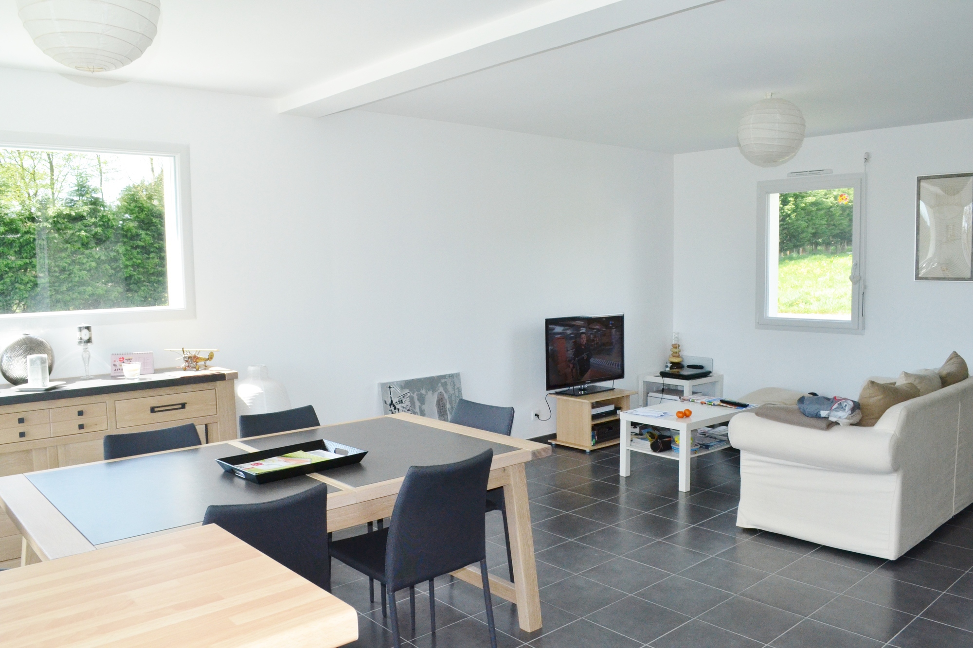 Decoration interieur sol gris