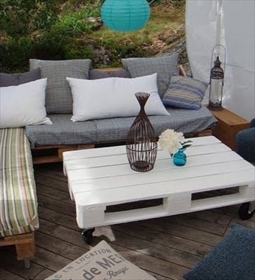 Décoration palette jardin
