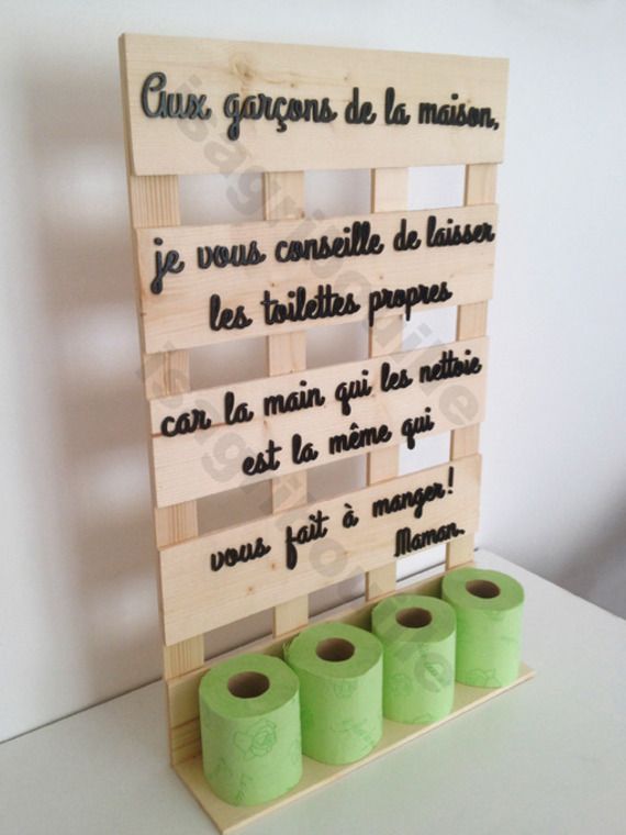 Decoration murale pour toilettes
