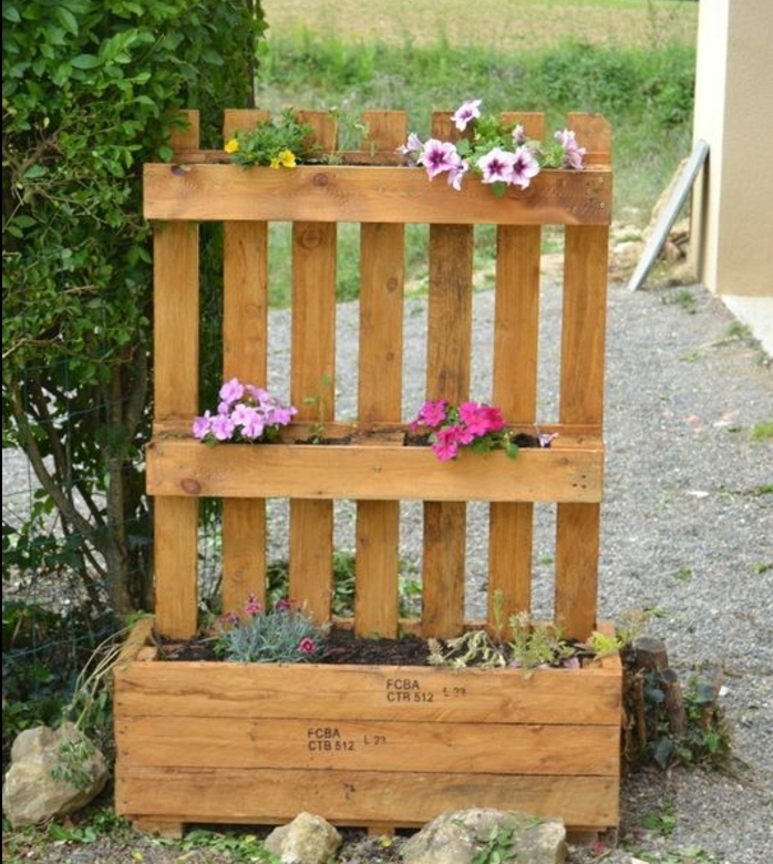 Decoration jardin bac a fleur