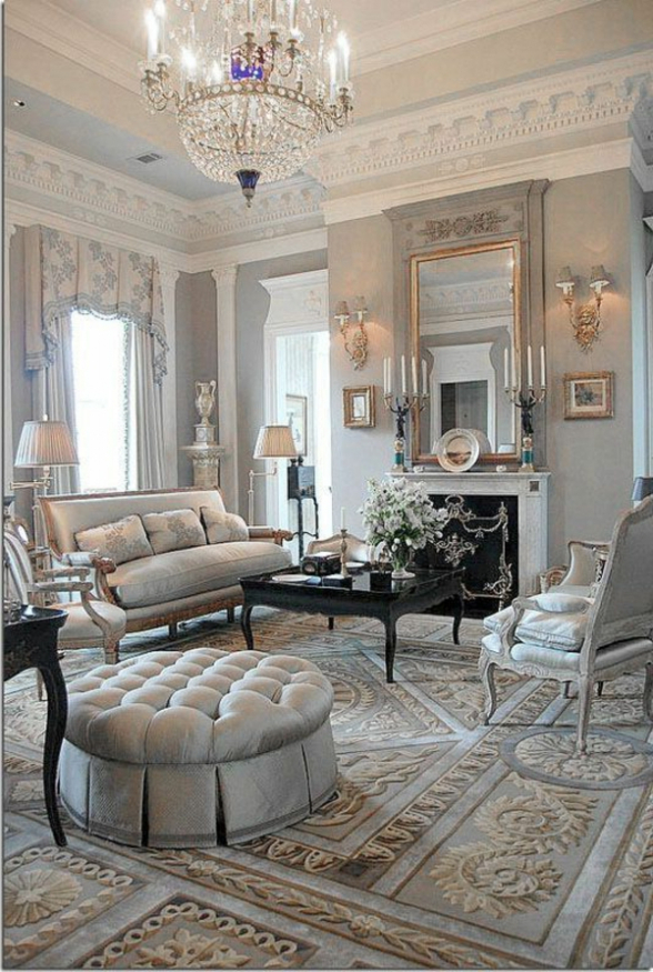 Decoration salon baroque moderne