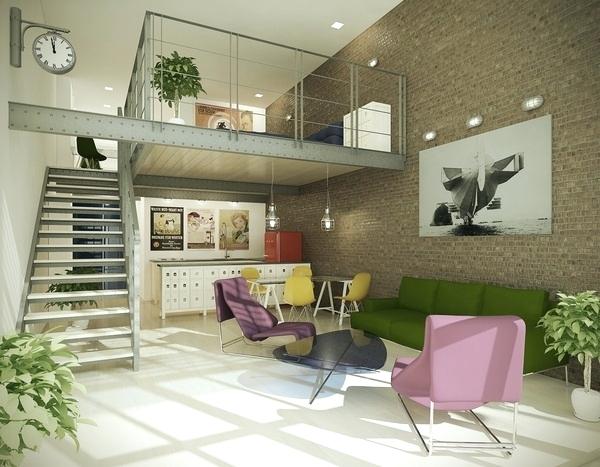 Décoration salon mezzanine