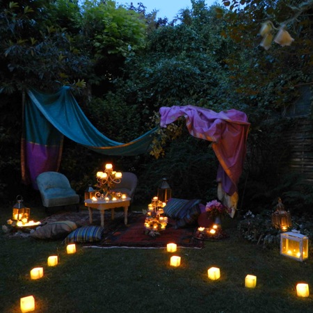 Décoration lumineuse de jardin