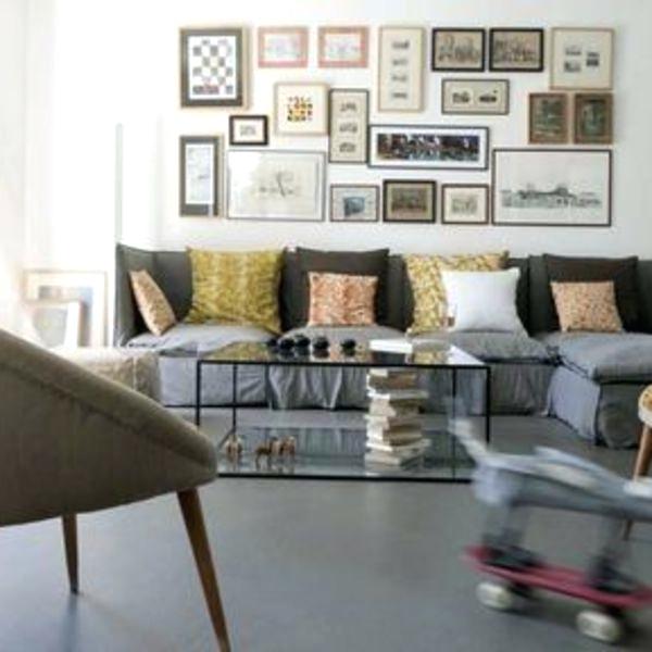 Decoration salon carrelage gris