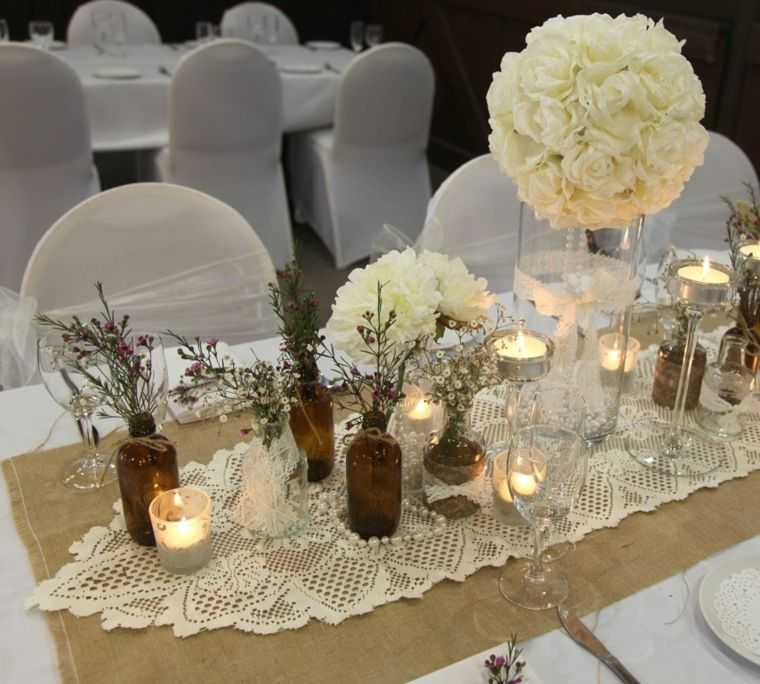 Décoration de table mariage fait maison