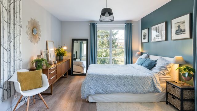 Decoration chambre design bleu