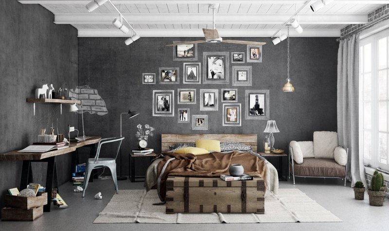 Decoration murale esprit industriel