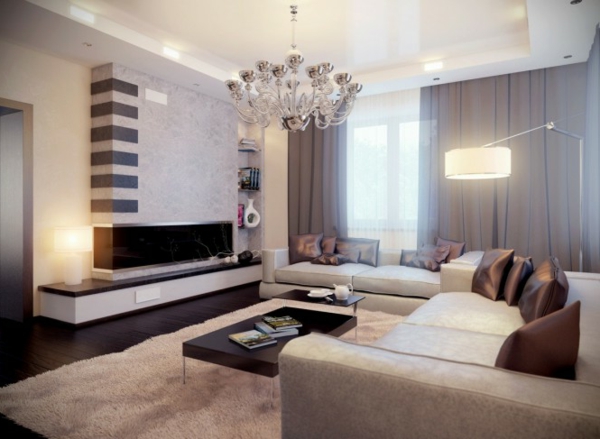 Decoration salon couleur creme