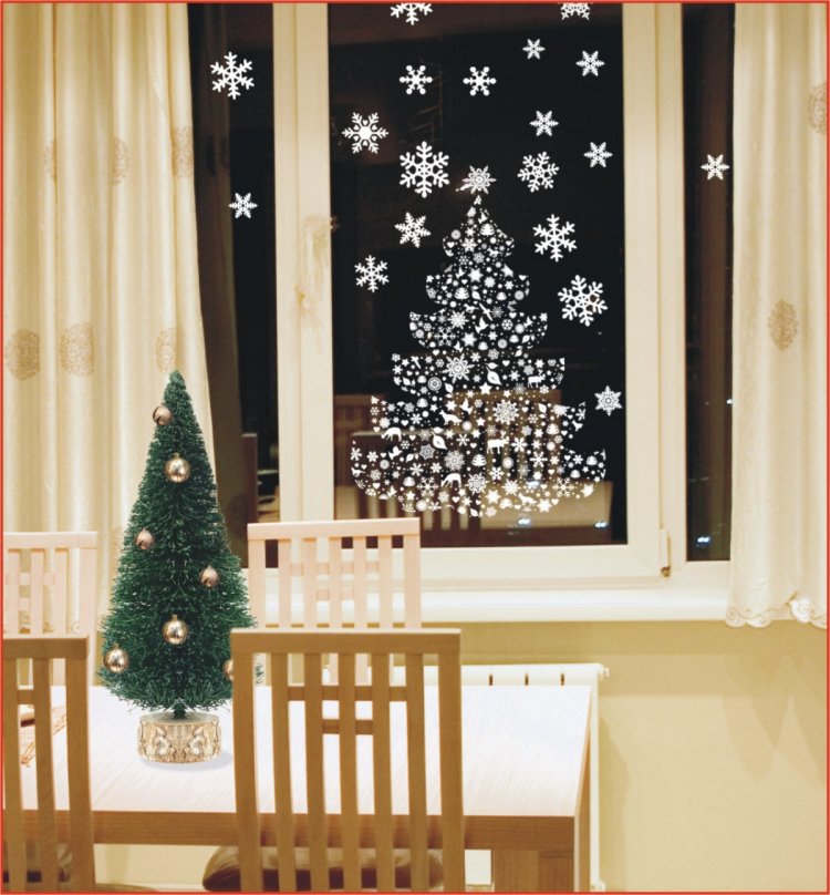 Decoration interieur fenetre noel
