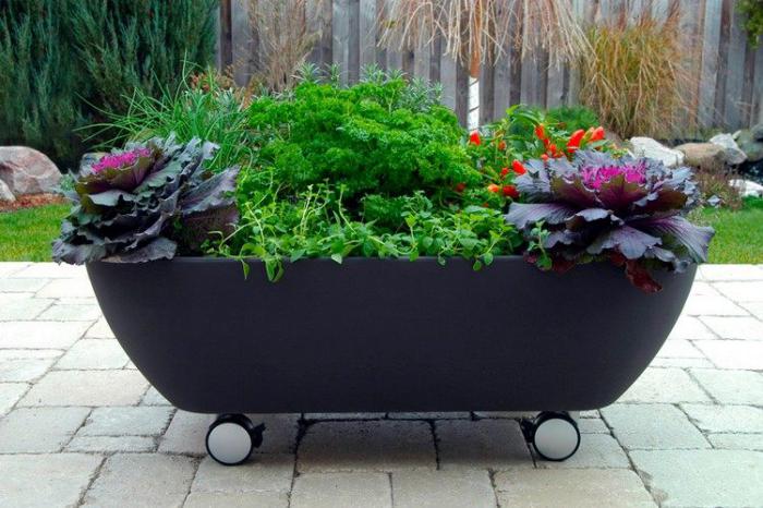 Decoration de jardin avec pot