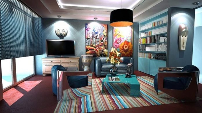 Decoration salon avec sofa gris