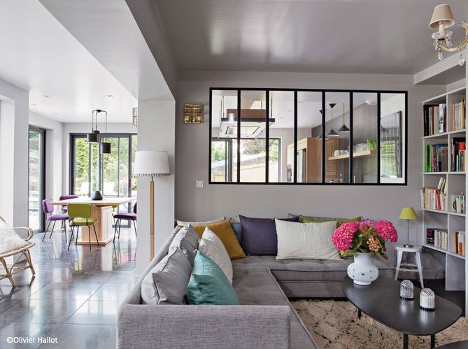 Decoration interieur salon gris