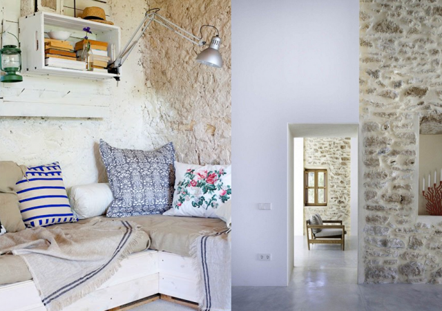 Decoration pierre murale interieur