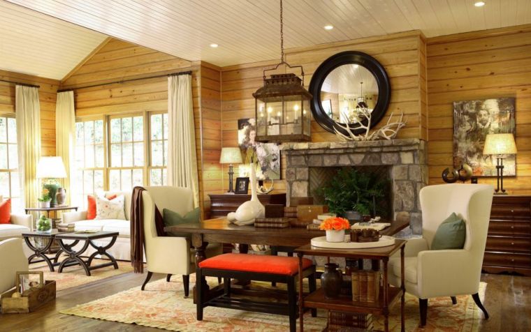 Decoration salon chalet