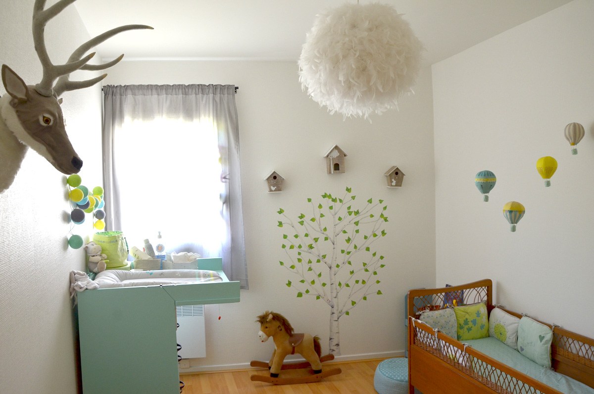 Décoration murale chambre bébé nature
