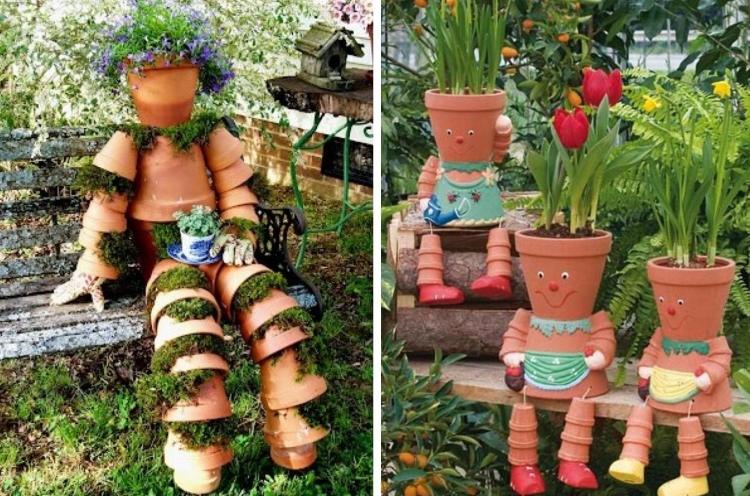 Decoration pot de fleur jardin