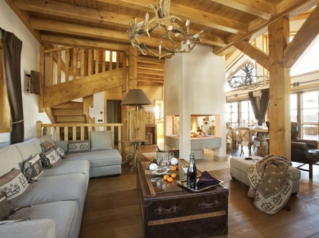 Décoration maison en bois rond